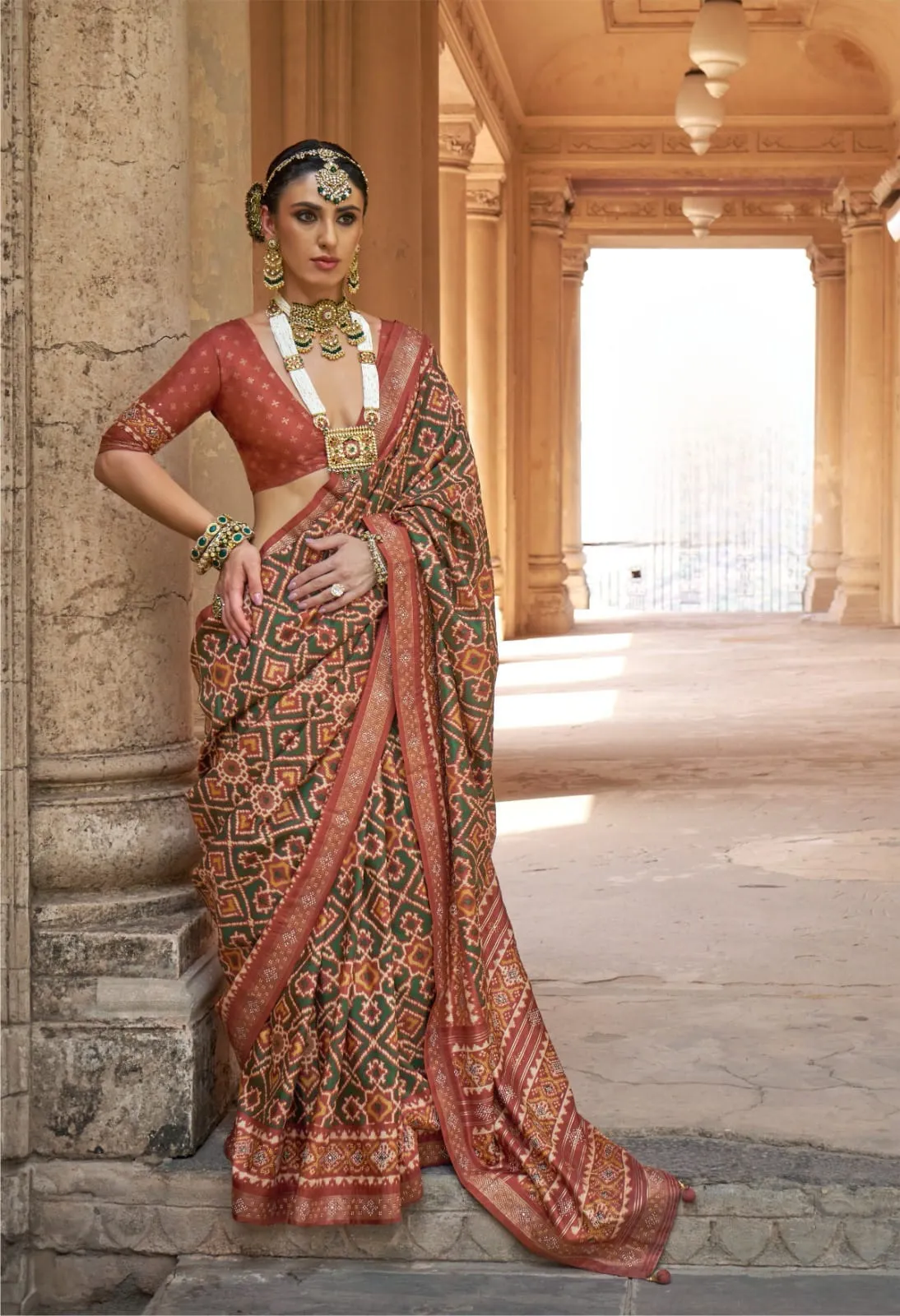 Premium Patola Printed Silk Sarees