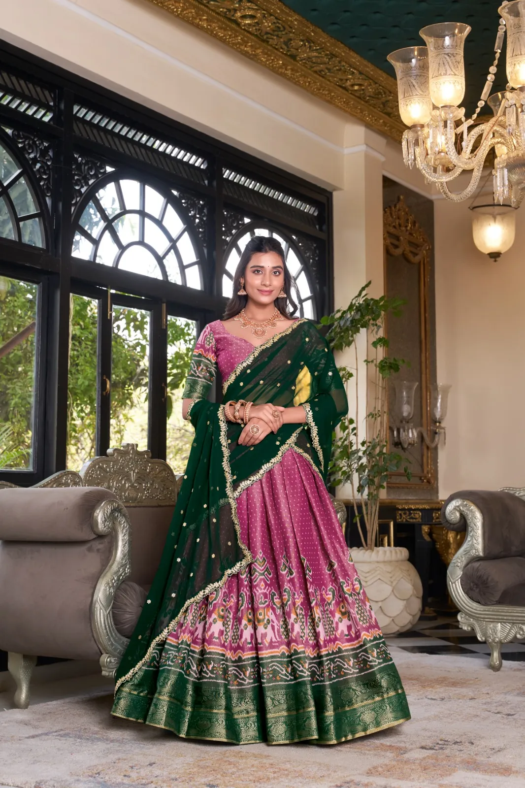 Reasonable Kanchipuram Printed Lehenga Choli