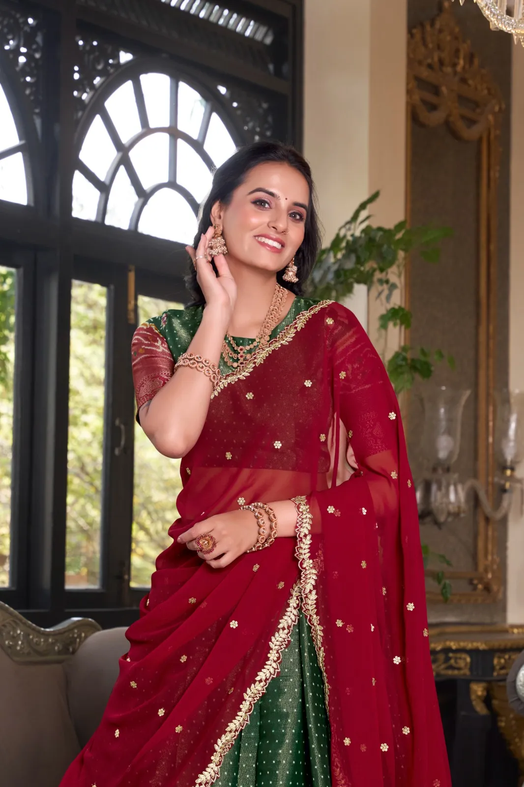 Reasonable Kanchipuram Printed Lehenga Choli