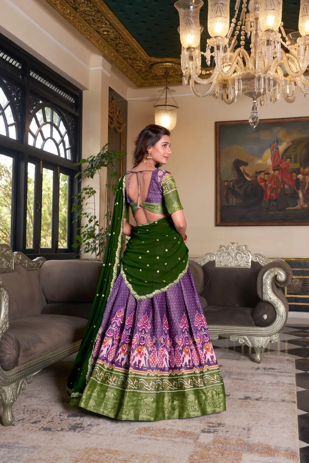 Reasonable Kanchipuram Printed Lehenga Choli