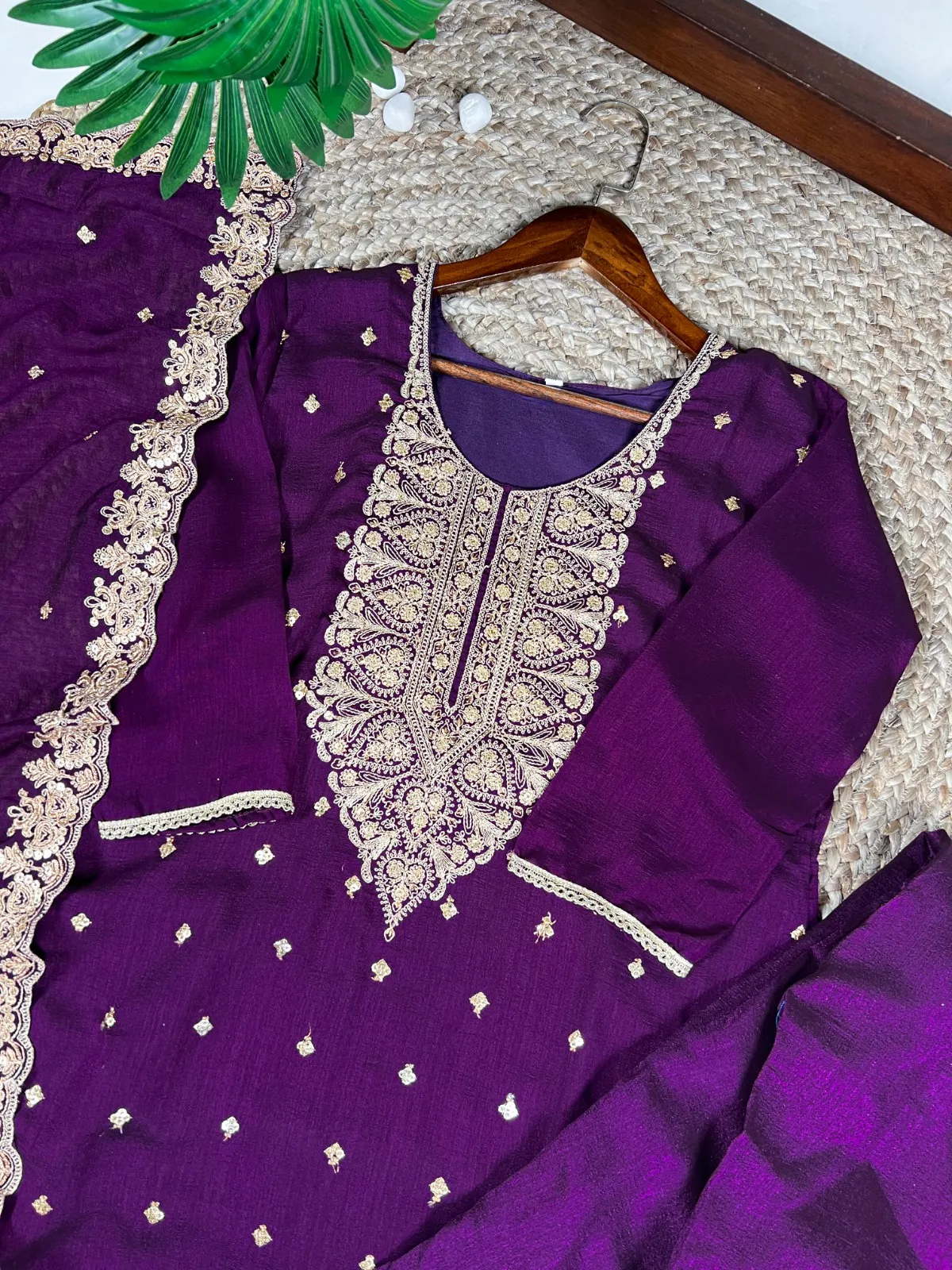 Sangeet Special Purple Color Readymade Dress