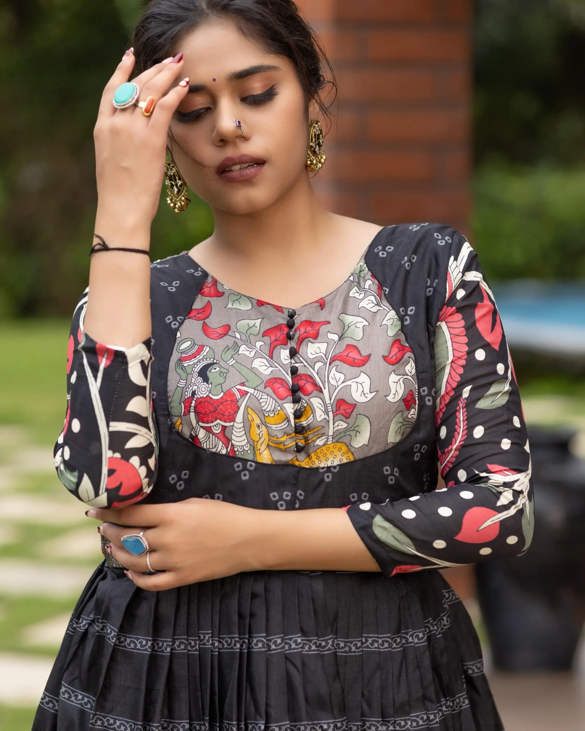Stylish Kalamkari Printed Gown