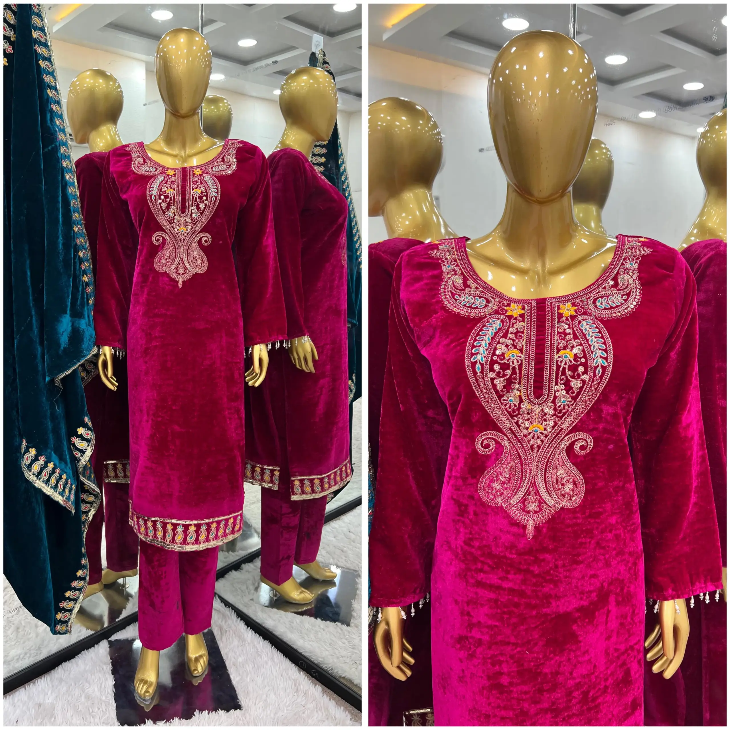 Velvet Wedding Straight Suit