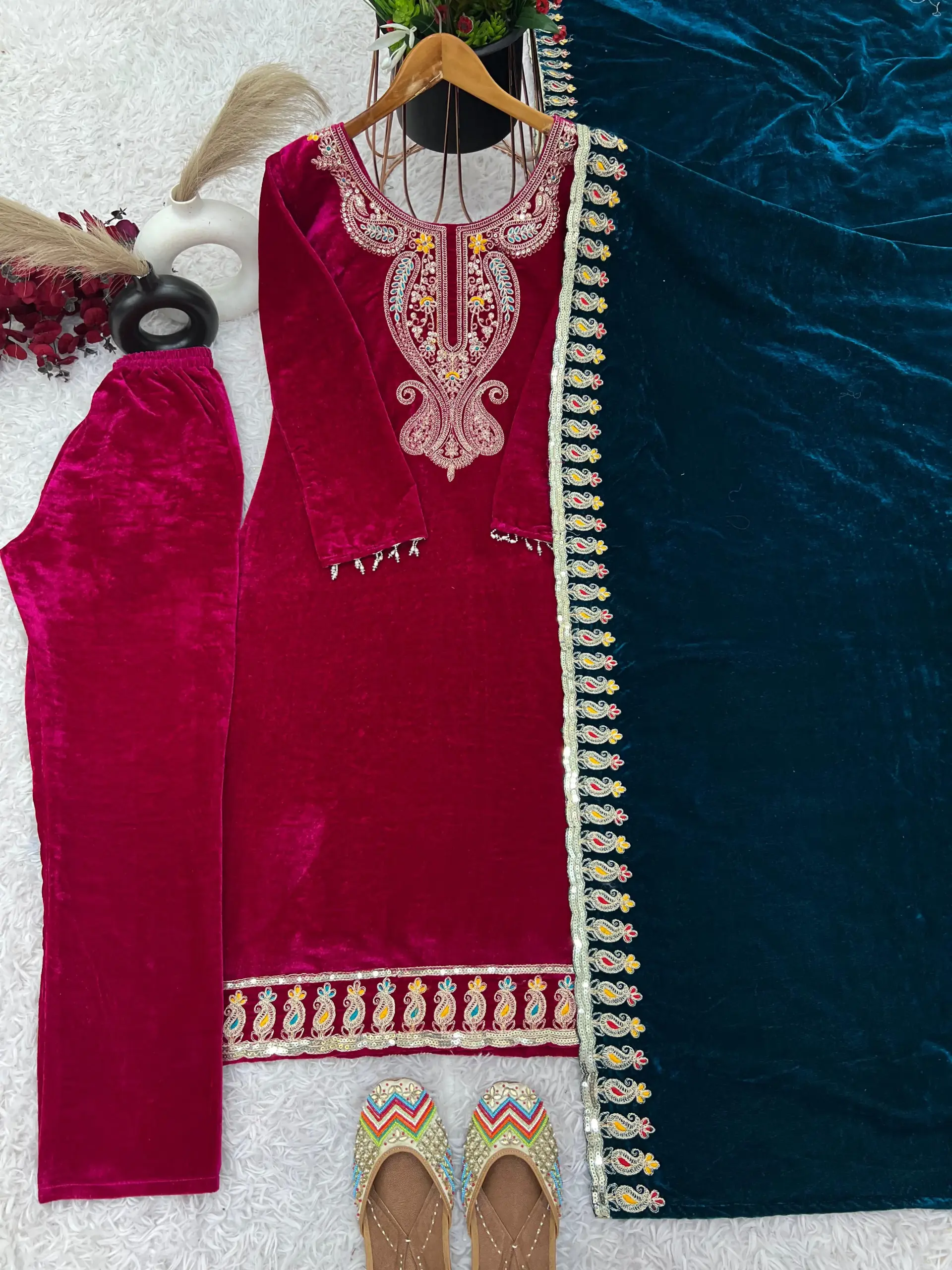 Velvet Wedding Straight Suit