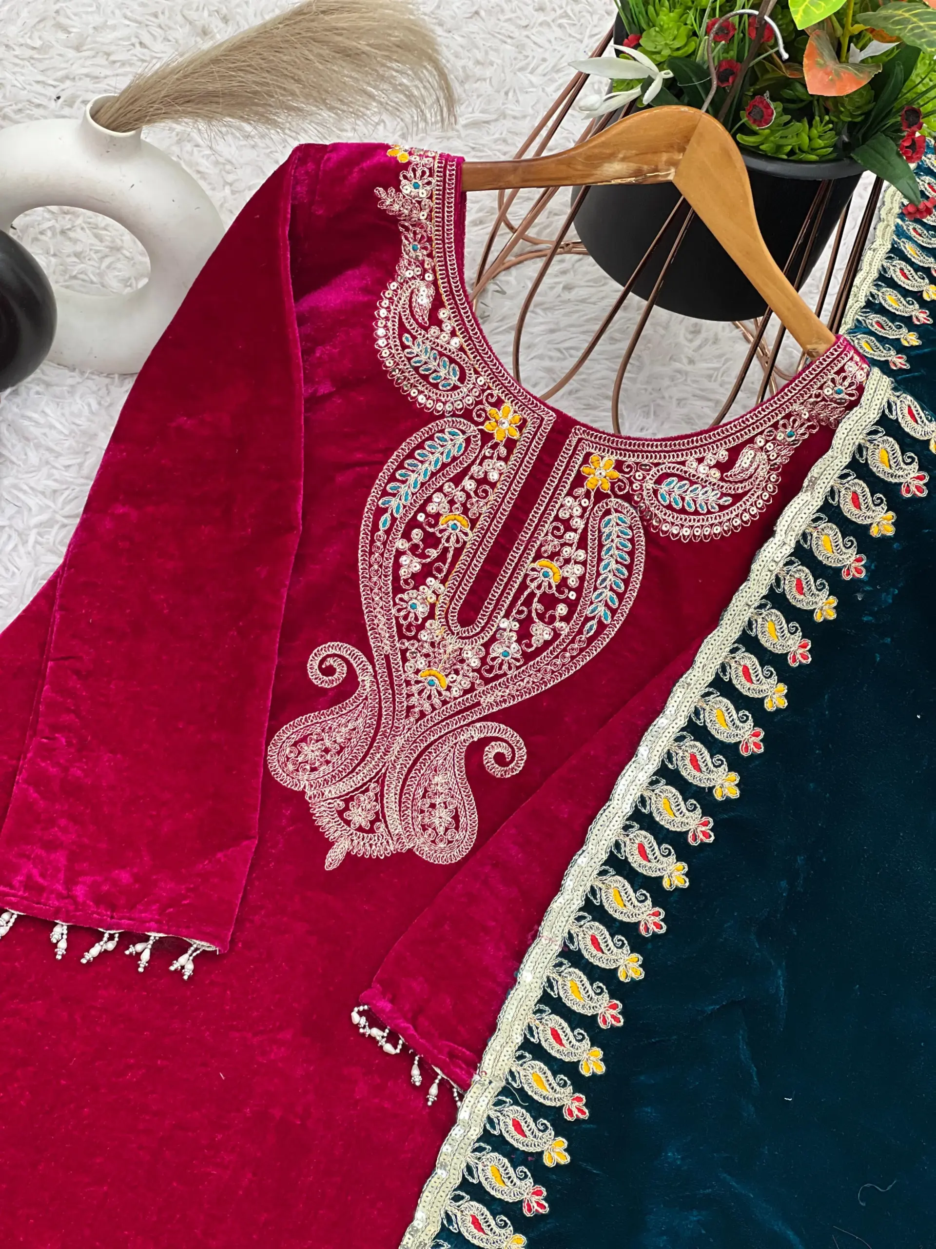 Velvet Wedding Straight Suit
