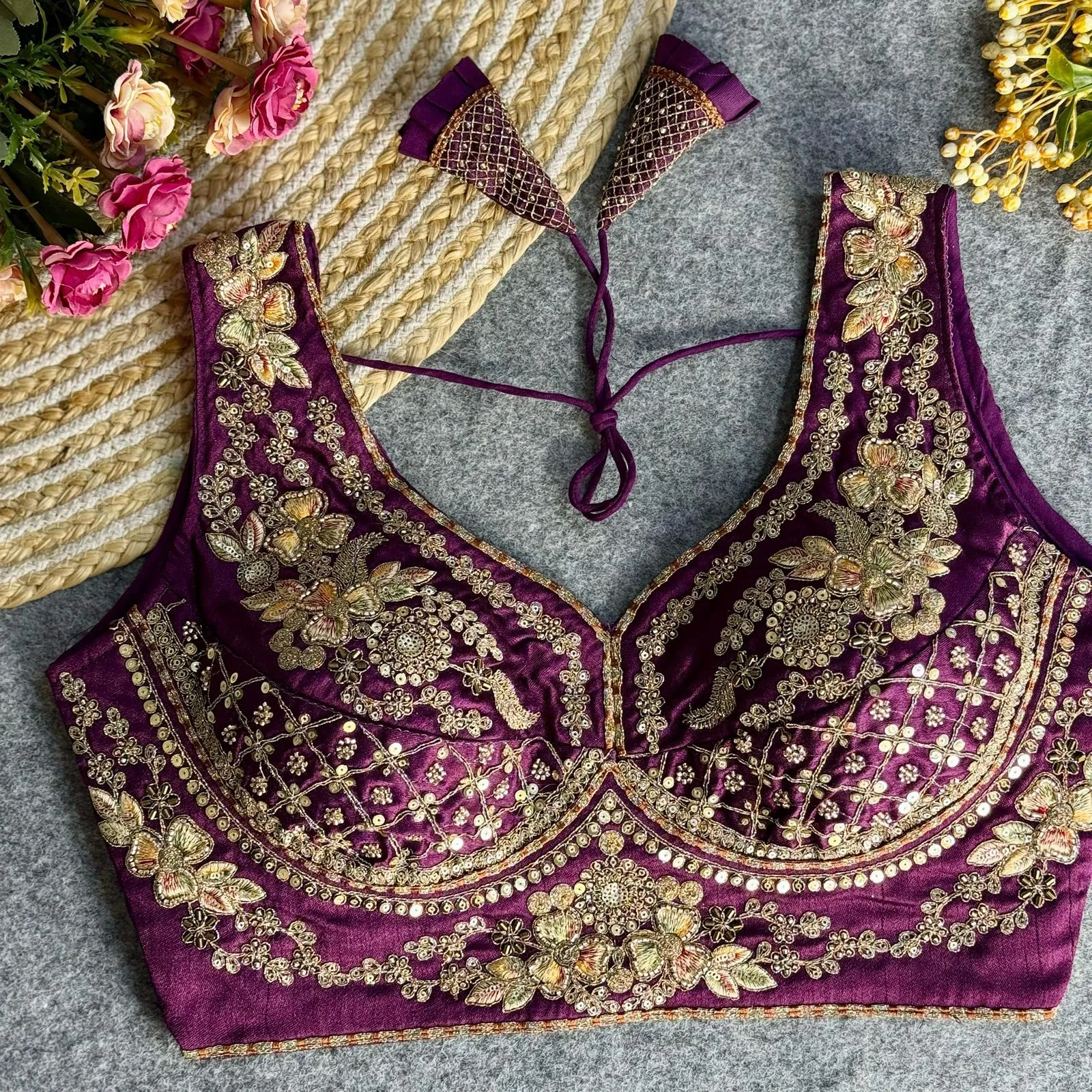 Wedding Special Readymade Embroidery Blouse