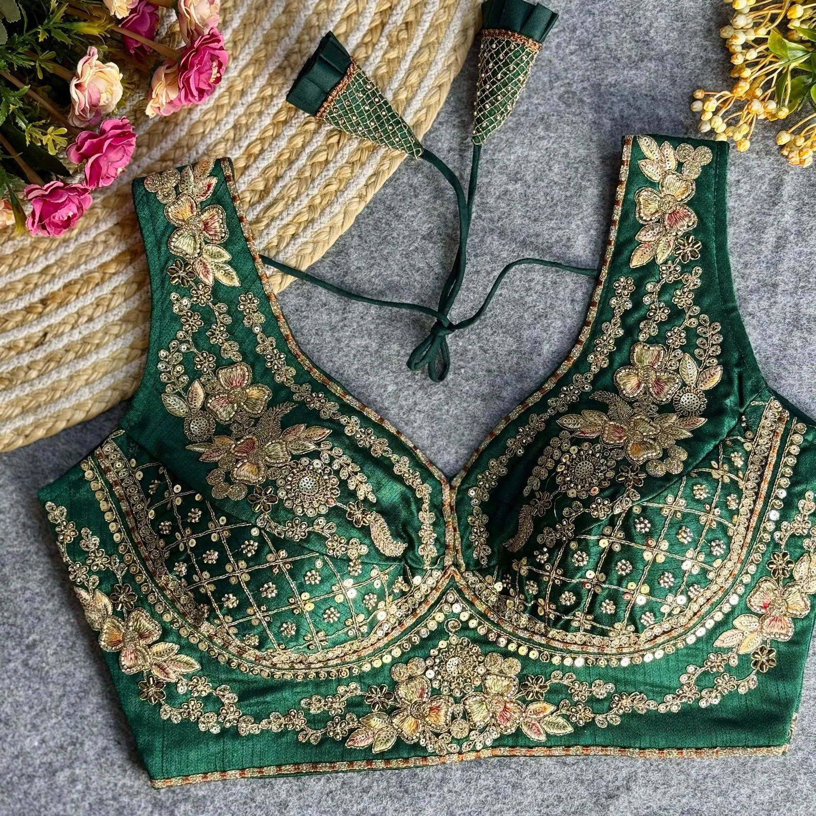 Wedding Special Readymade Embroidery Blouse