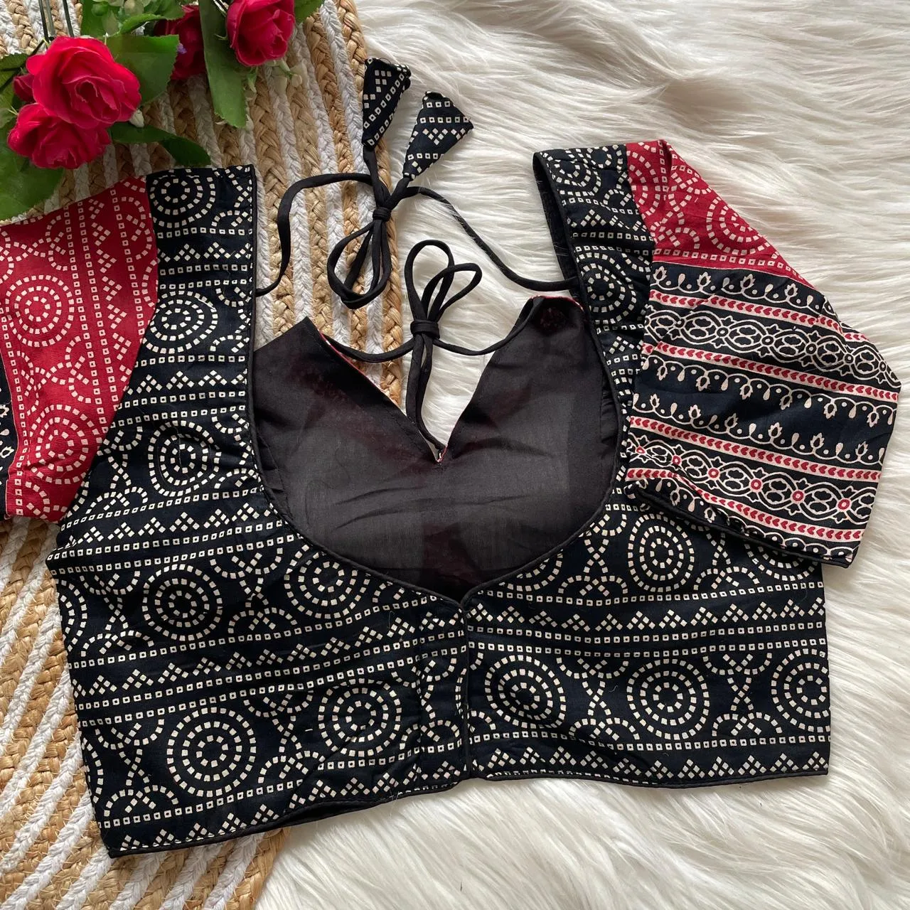 Ajrakh Printed Readymade blouse