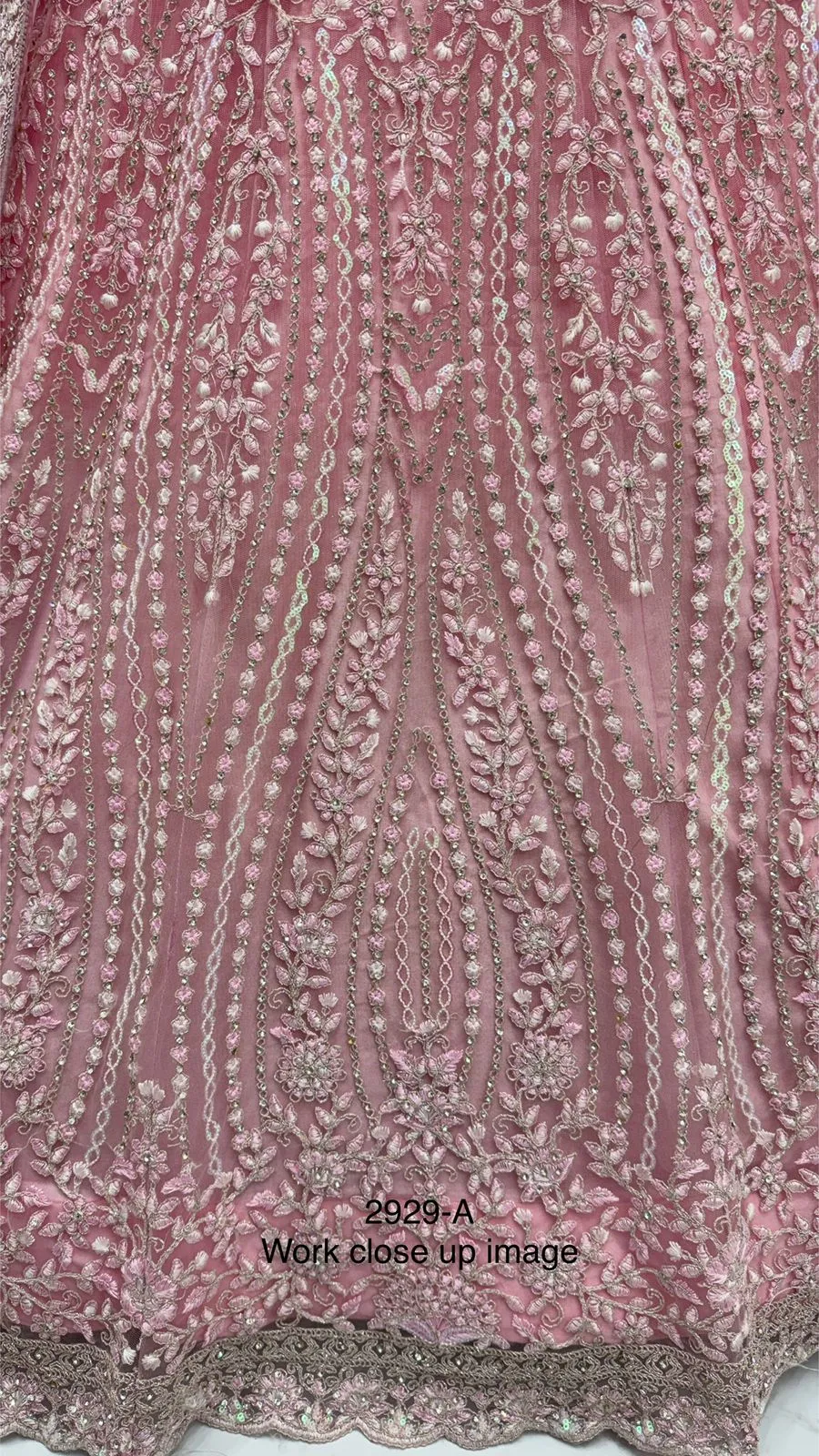 Baby Pink Bridal Net Lehenga