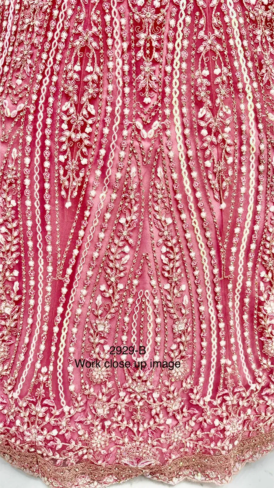 Baby Pink Bridal Net Lehenga