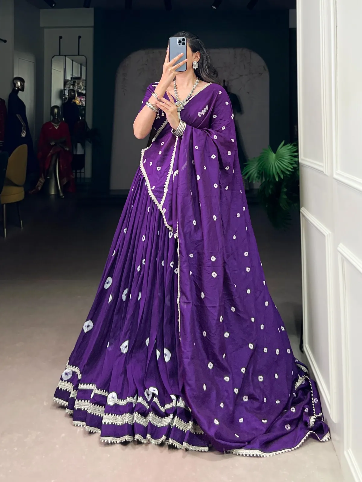 Bandhni Printed Big Flair Lehenga  Choli
