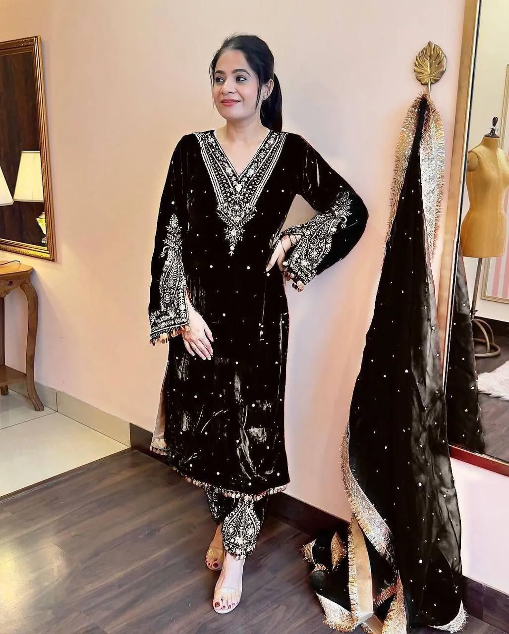 Buy Black Velvet Suit For Wedding