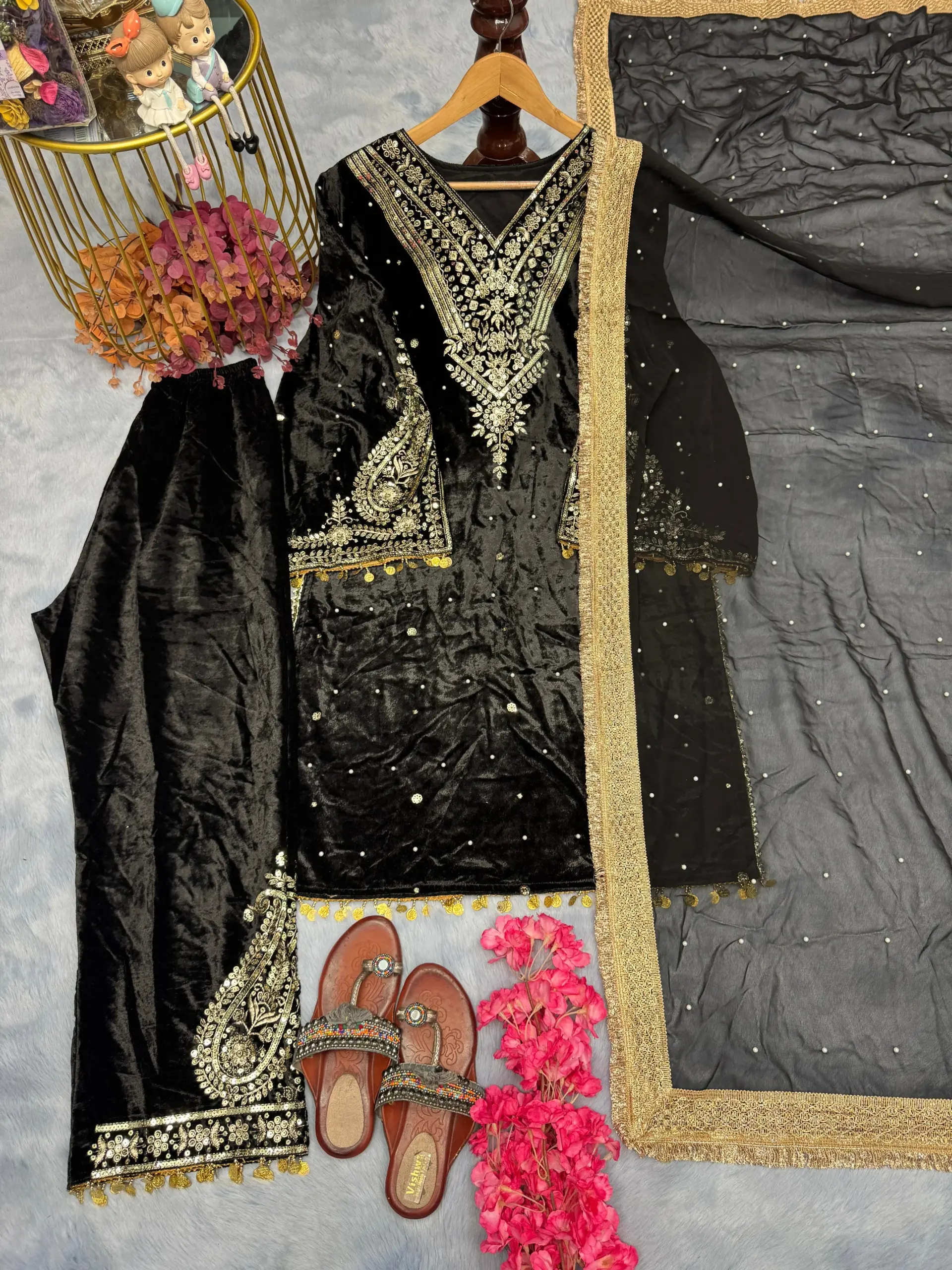 Buy Black Velvet Suit For Wedding
