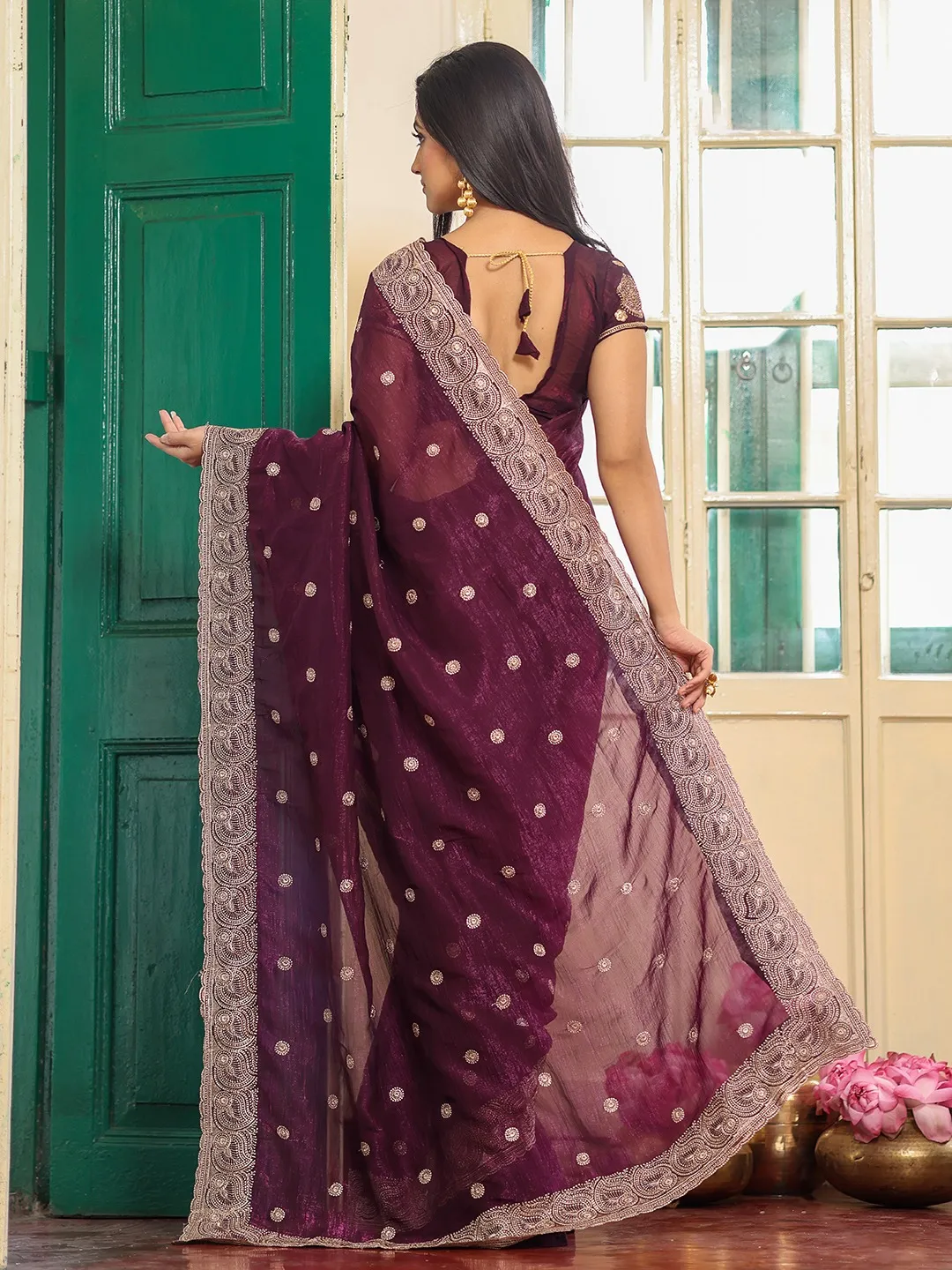 Chiffon Embroidery Saree