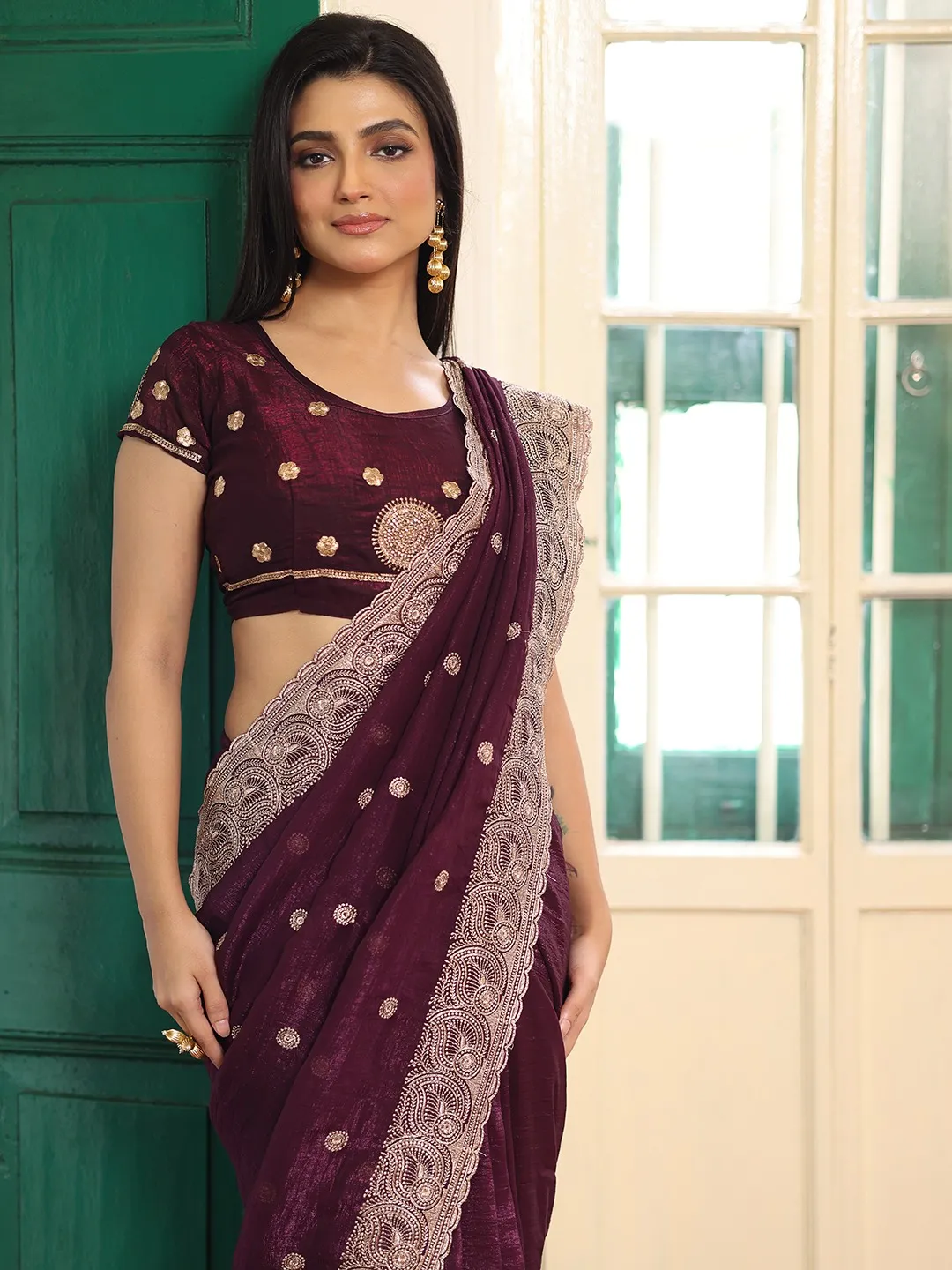 Chiffon Embroidery Saree