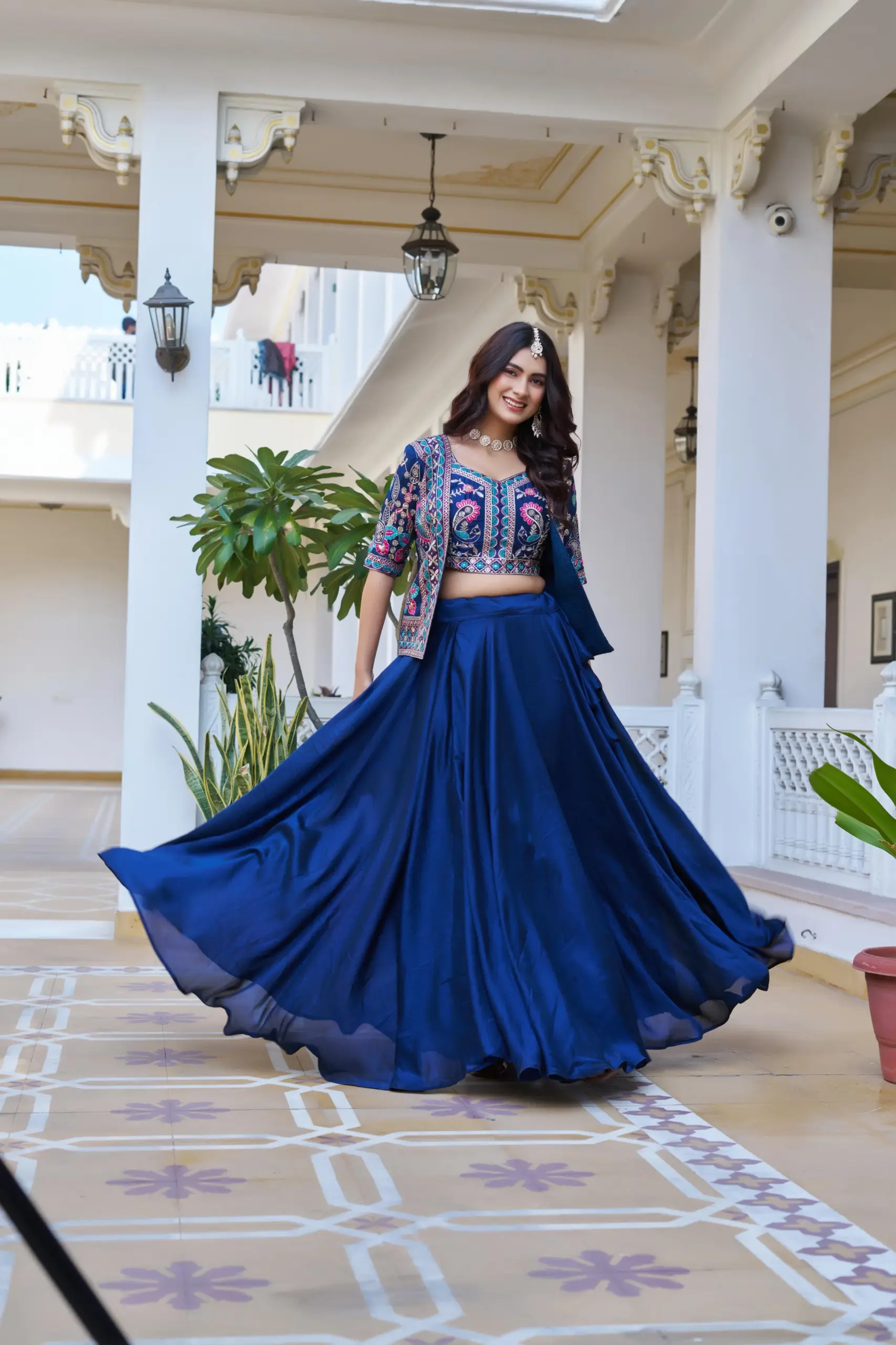 Designer Readymade Lehenga with Koti Design