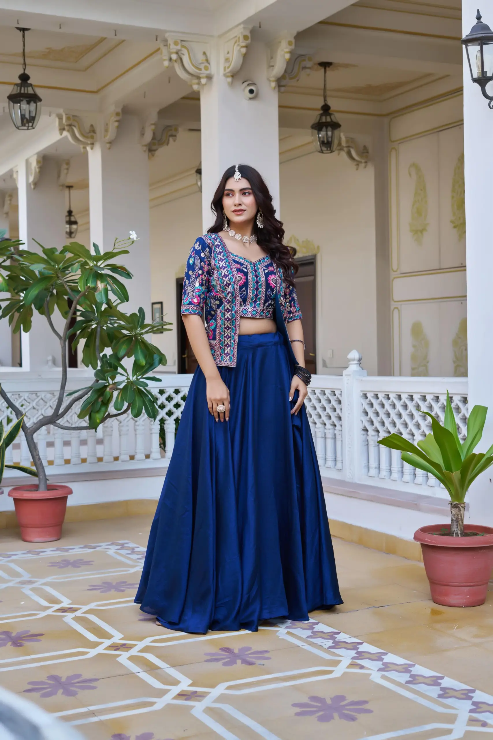 Designer Readymade Lehenga with Koti Design
