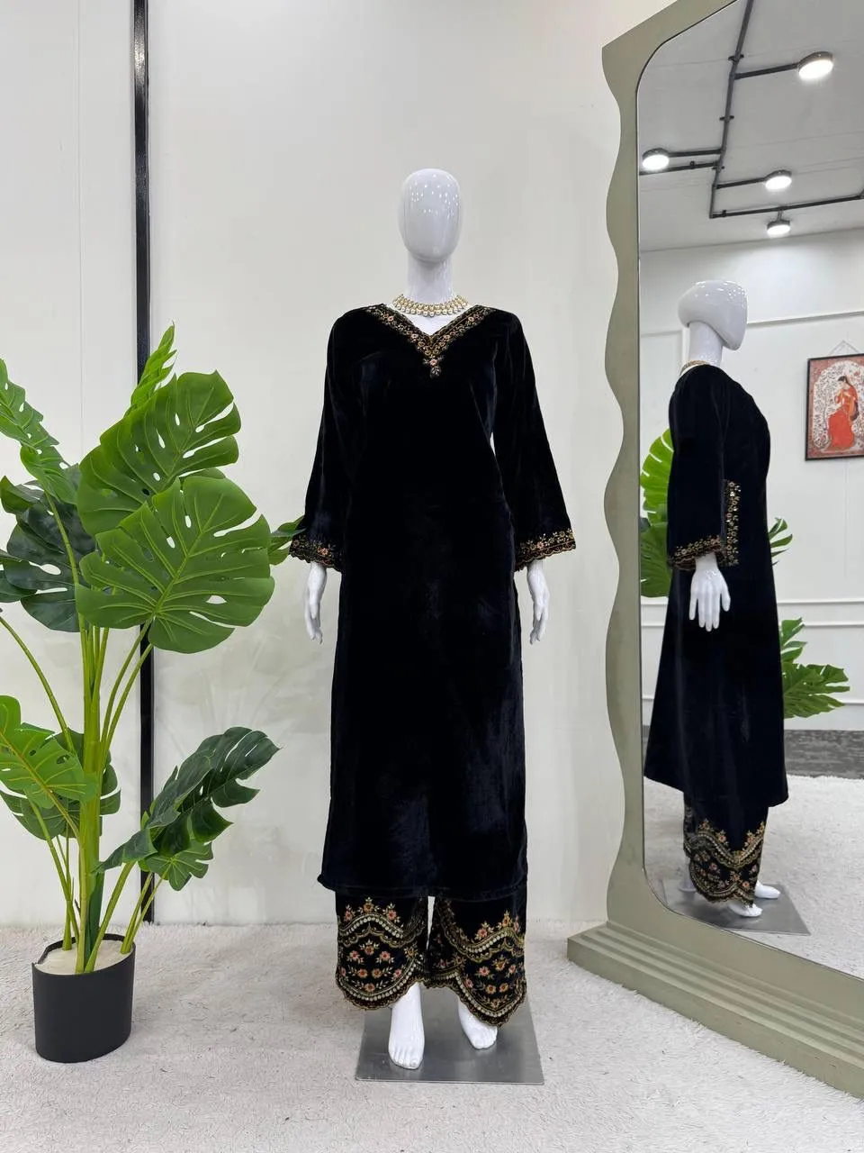 Embroidery Velvet Co ord Sets
