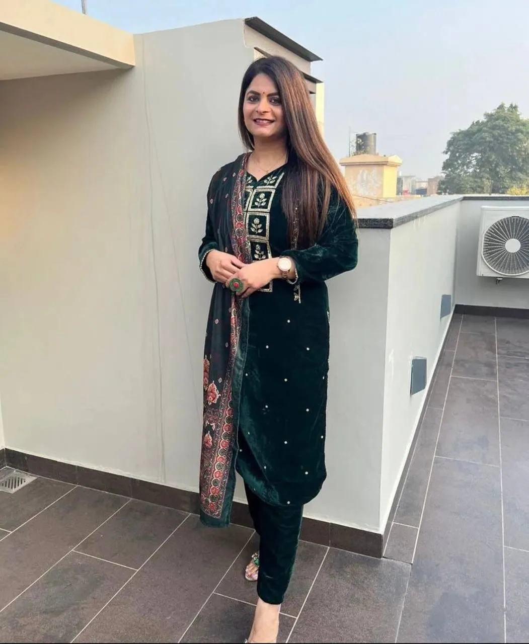 Embroidery Velvet Readymade Salwar
