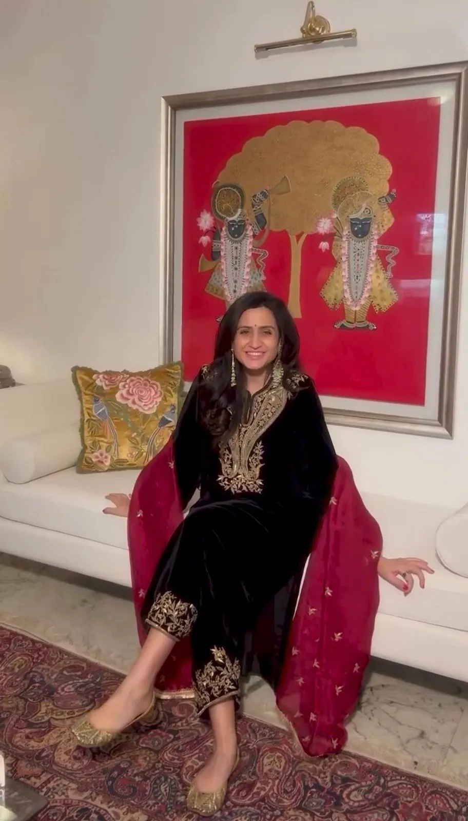 Embroidery Velvet Salwar Suit for winter