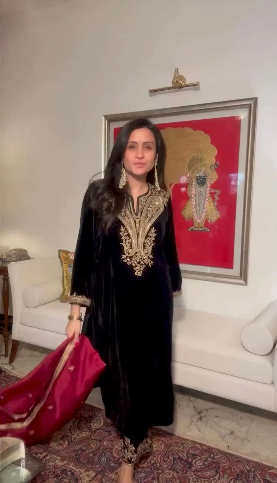 Embroidery Velvet Salwar Suit for winter