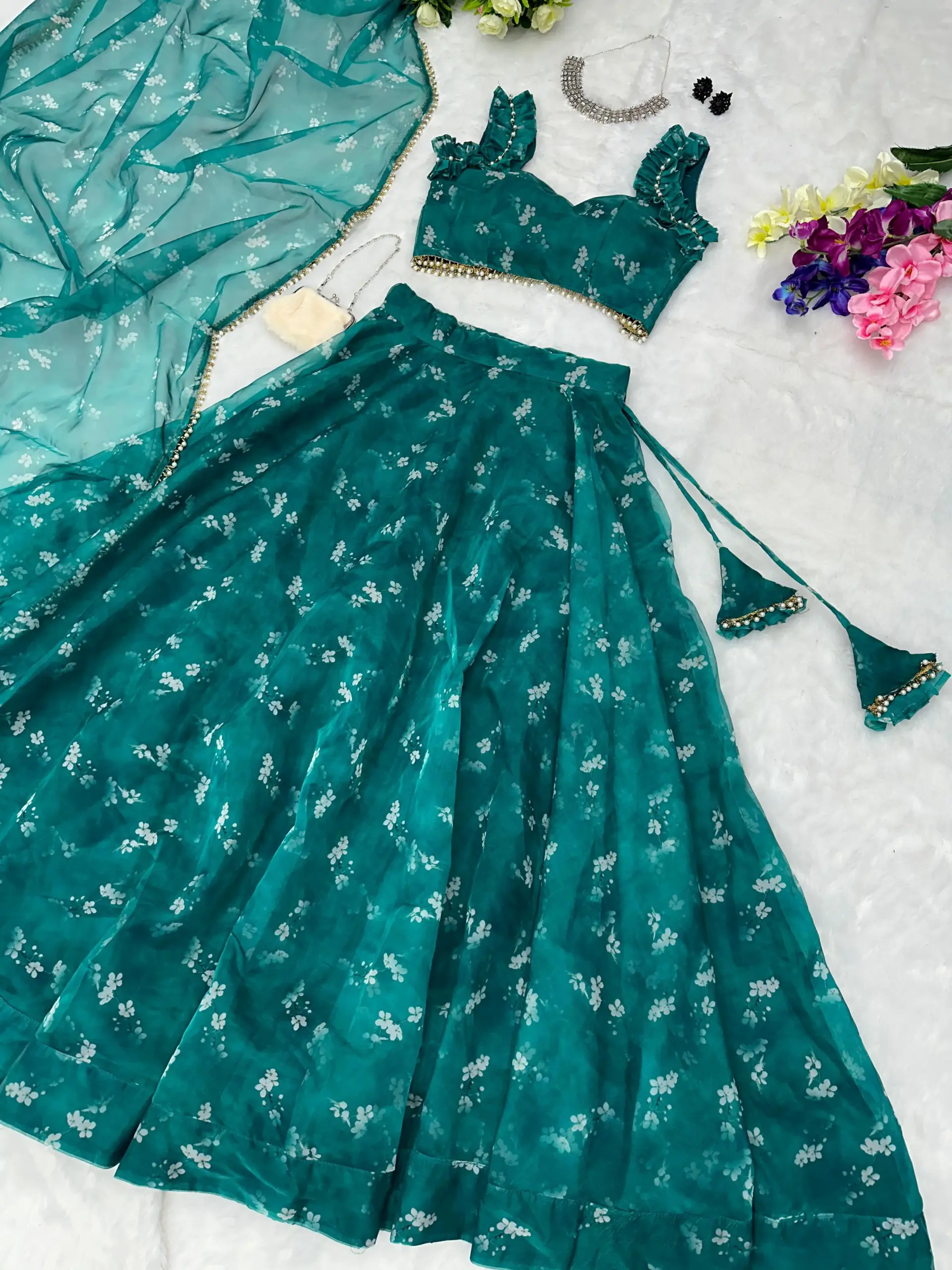 Floral Printed Readymade Lehenga