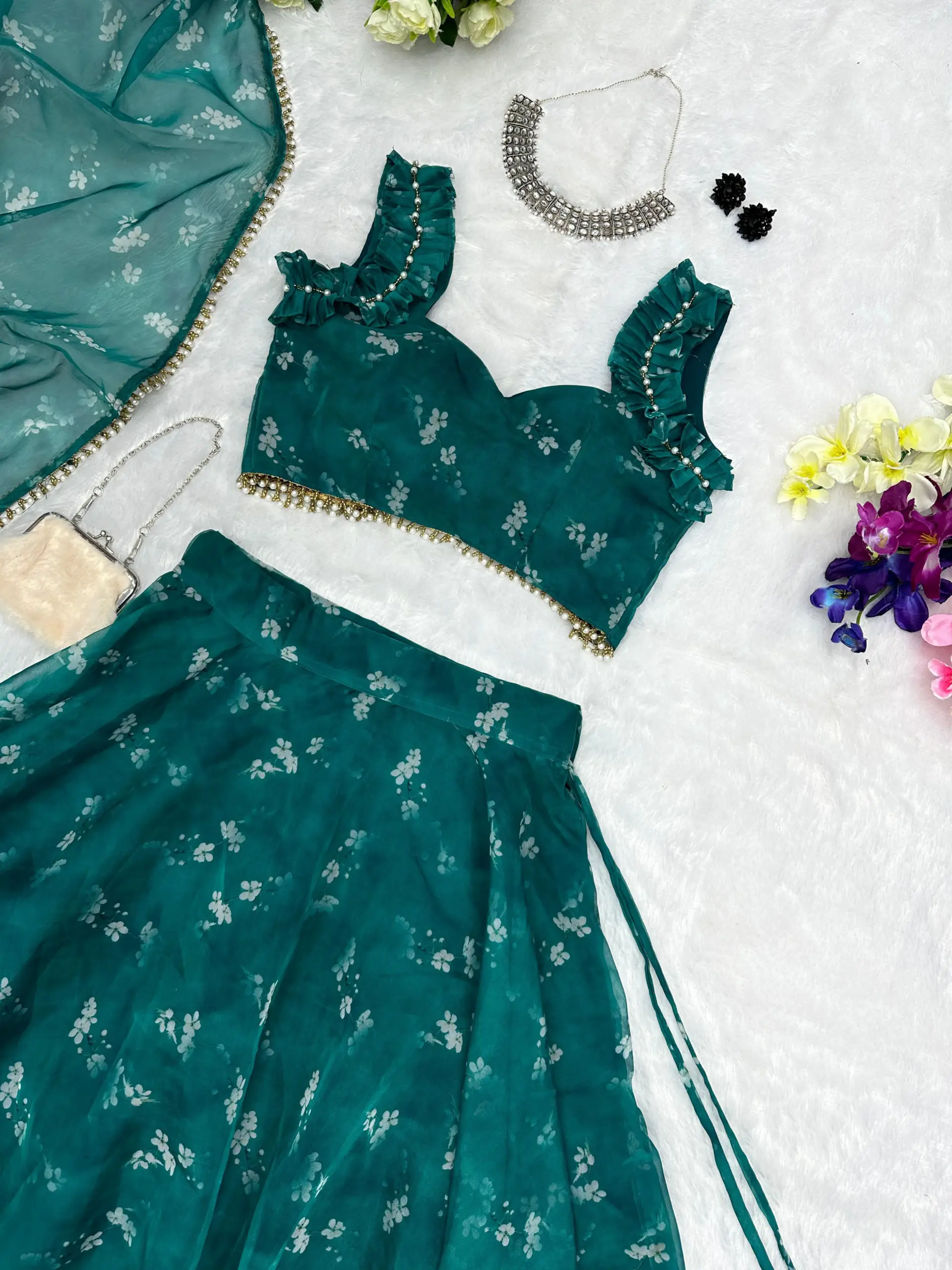 Floral Printed Readymade Lehenga