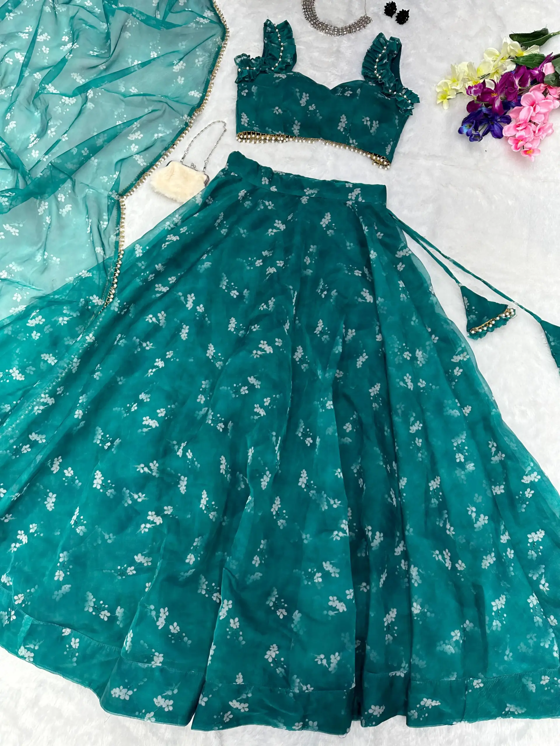 Floral Printed Readymade Lehenga