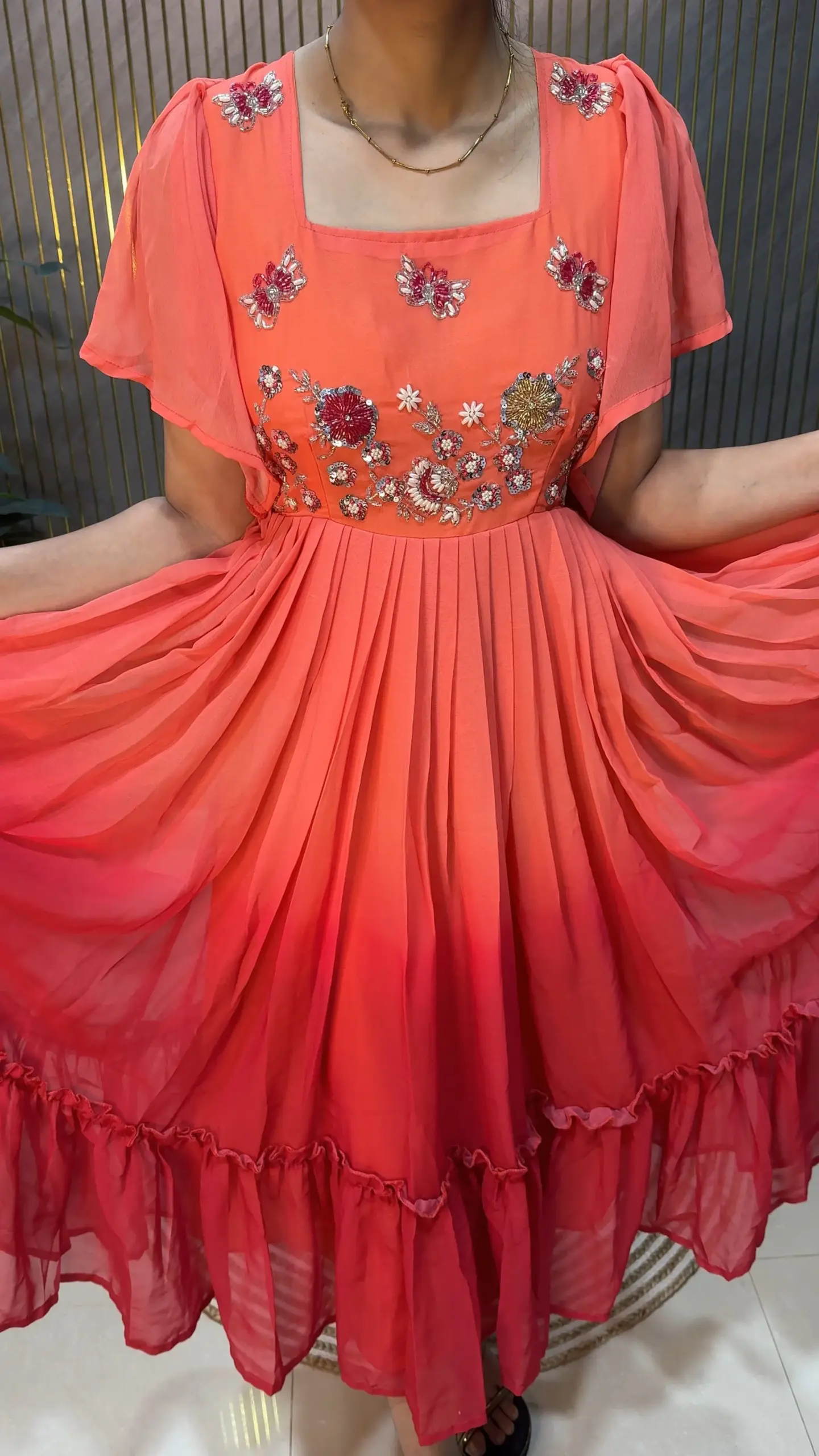 Georgette Handwork Gown for Party