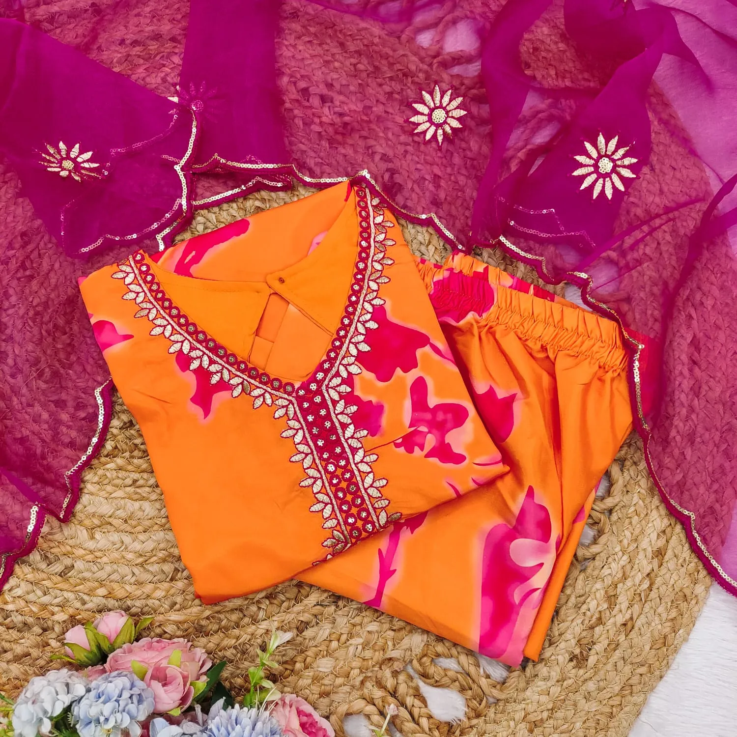 Haldi Special Designer Kurti Set