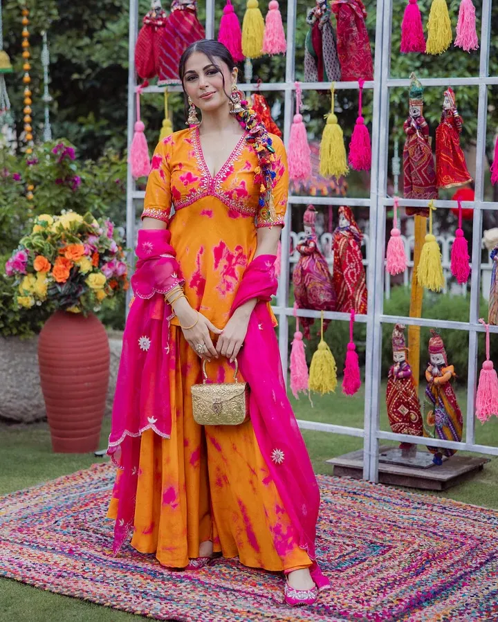 Haldi Special Designer Kurti Set