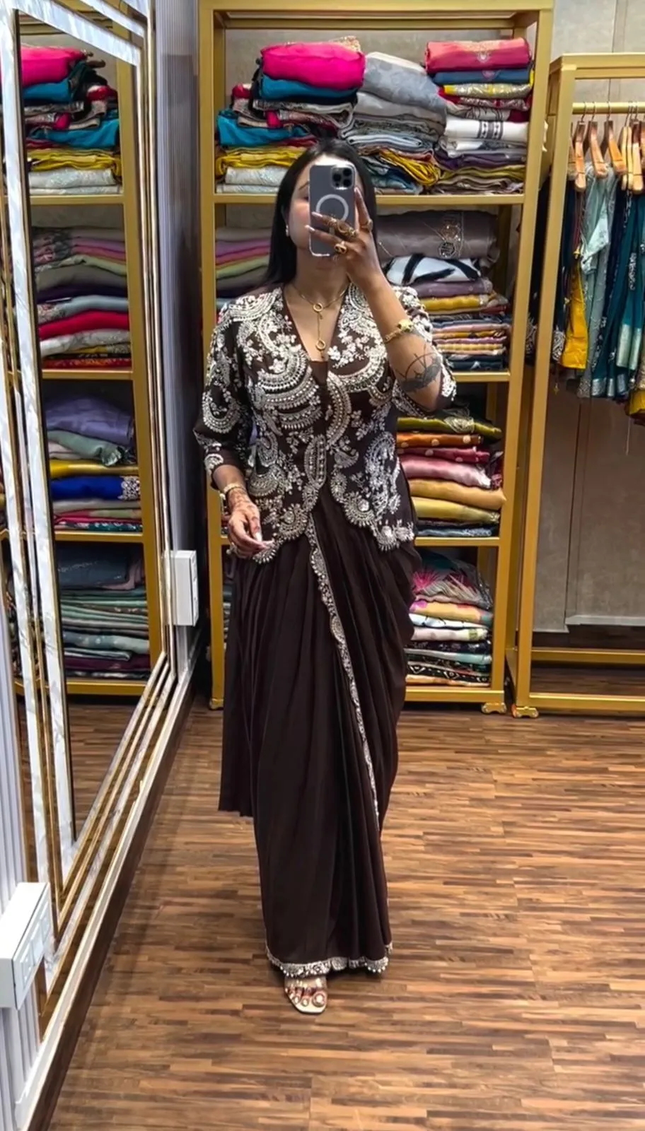 Indo Western Ready to Wear Saree Design