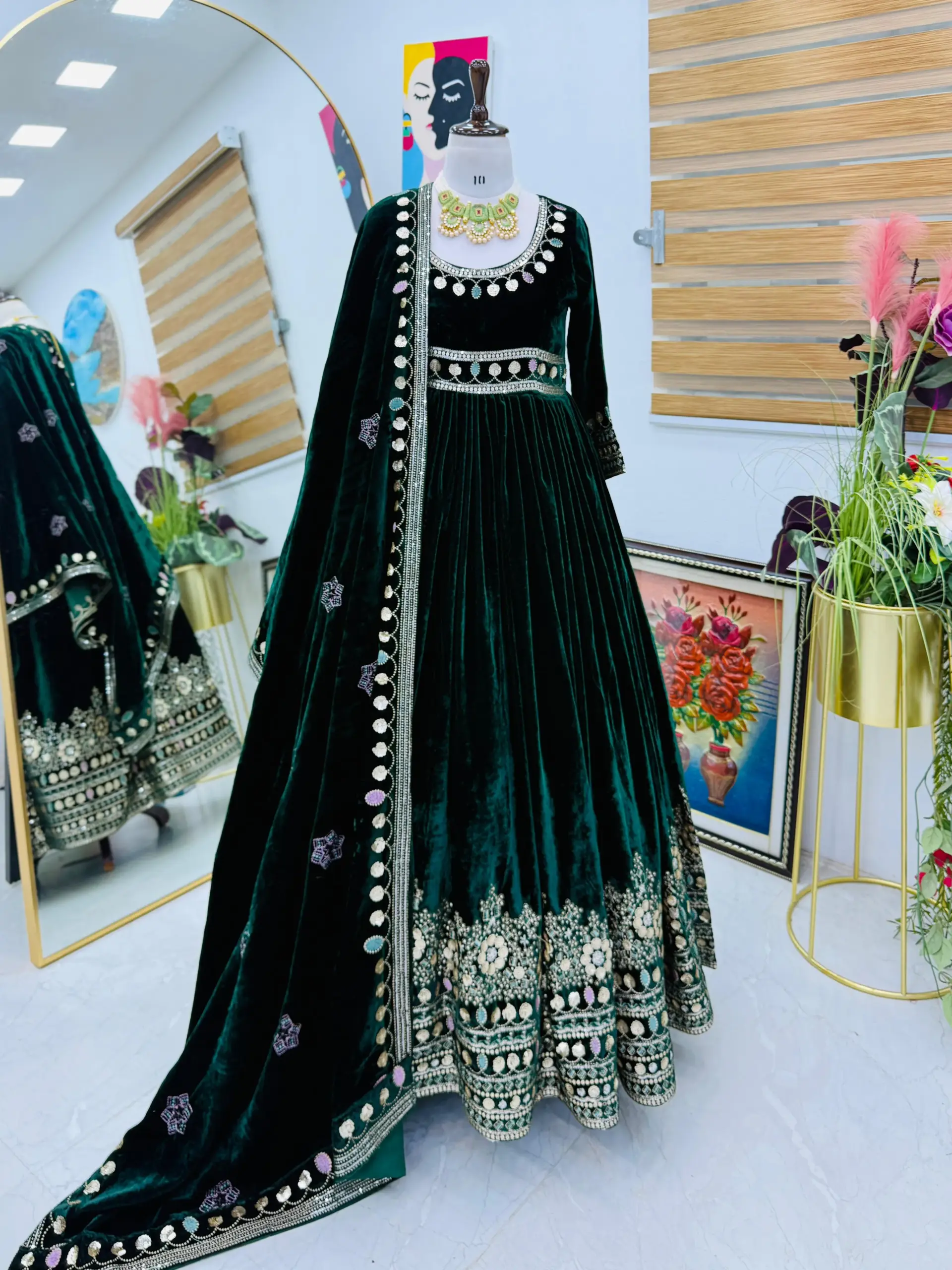 Kriti Sanon Inspired Velvet Anarkali Suit