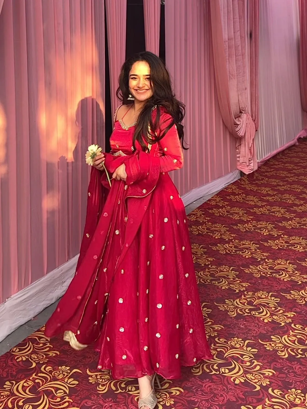 Most Viral Red Ethnic Anarkali Suit