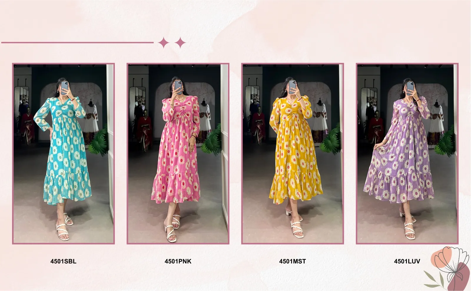 Mustard Floral Frocks