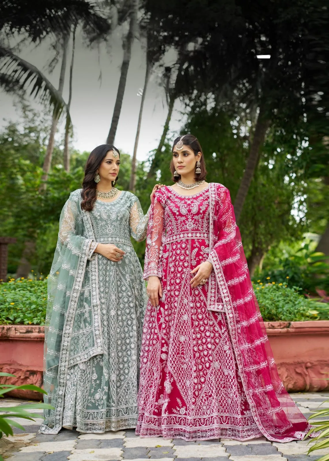 Net Embroidery Anarkali Dress