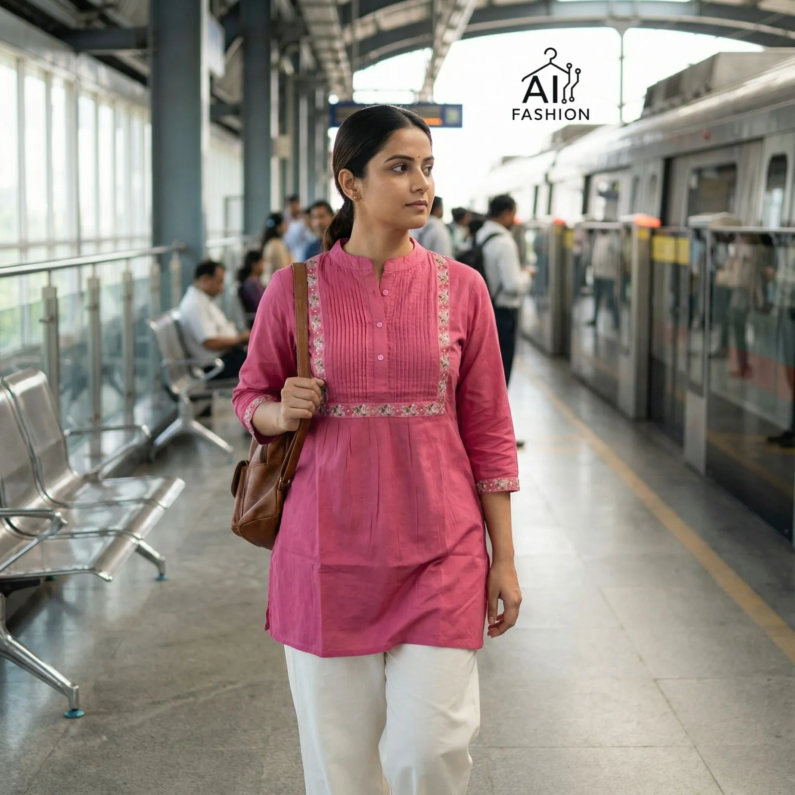 Office Wear Western Top with Embroidery