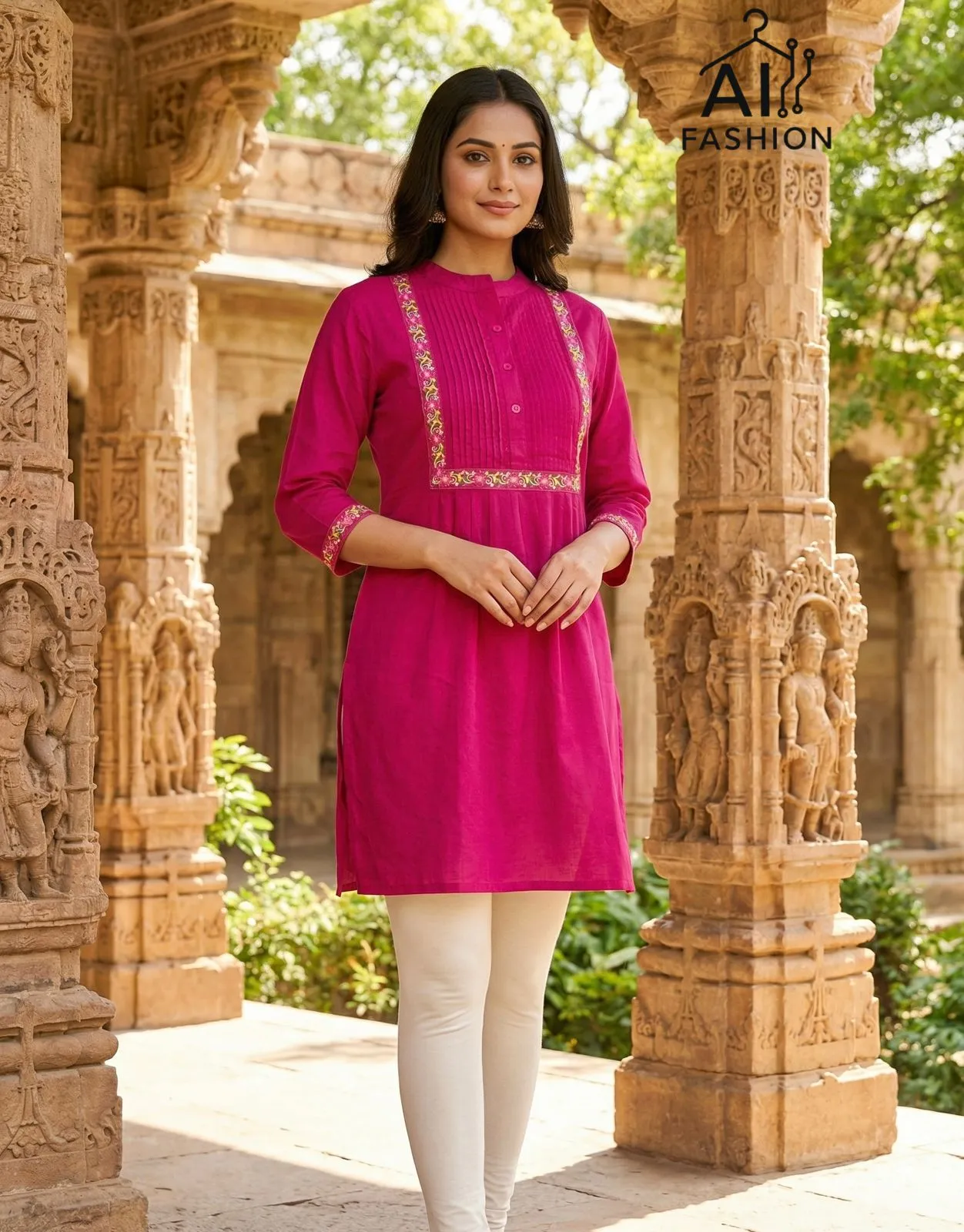 Office Wear Western Top with Embroidery