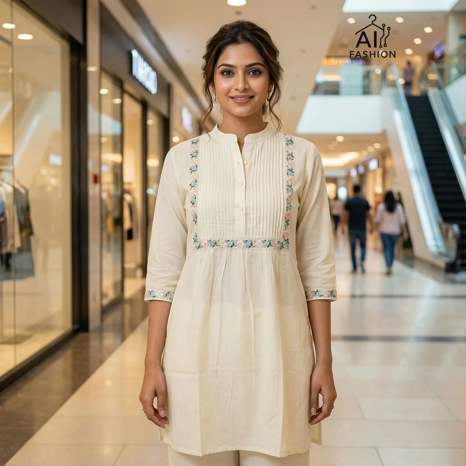 Office Wear Western Top with Embroidery