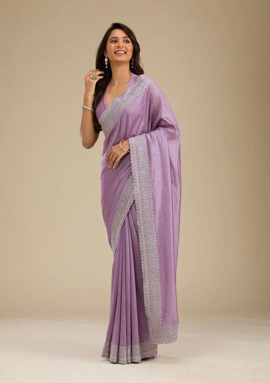 Pastel Color Border Saree