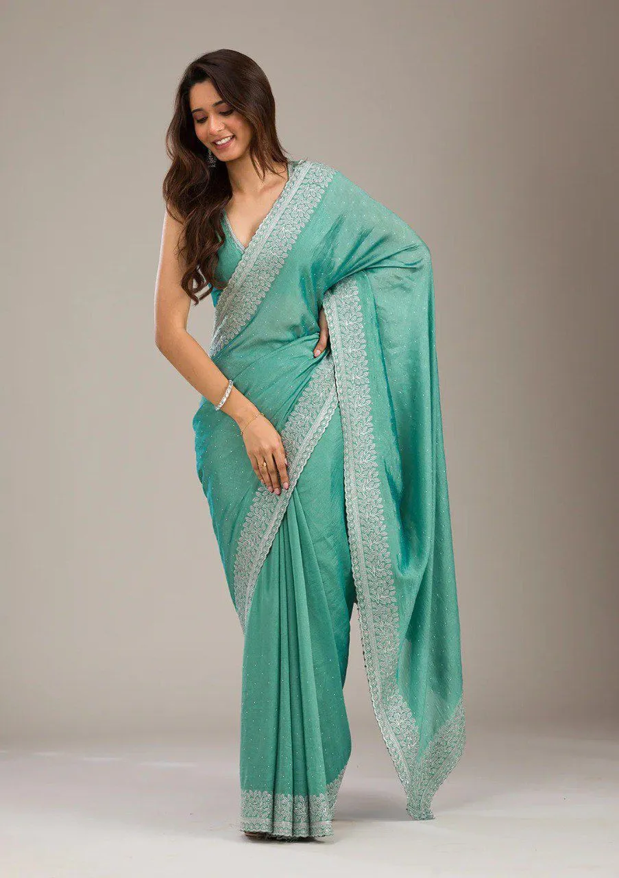 Pastel Color Border Saree