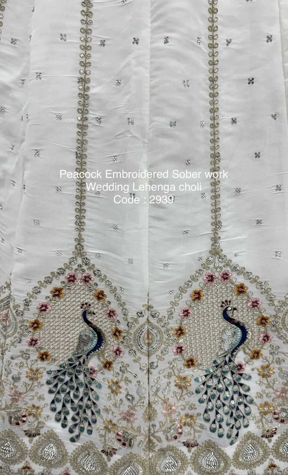 Peacock Embroidery Bridal Lehenga