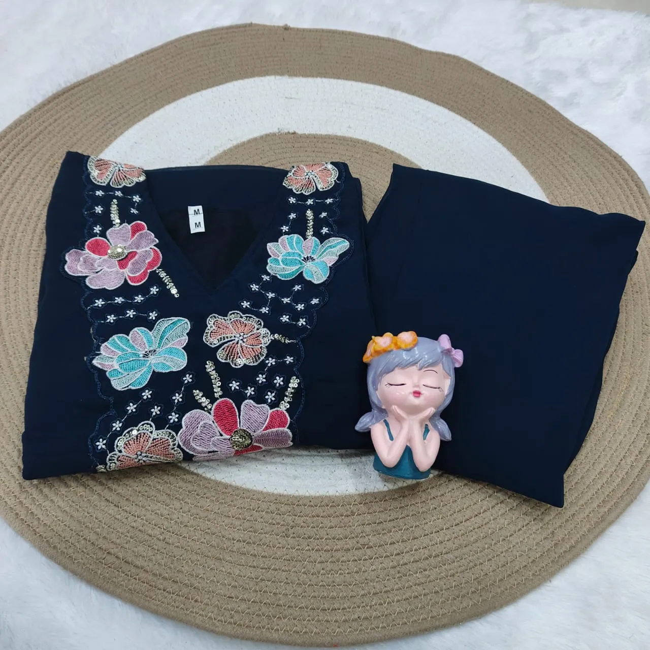 Plus Size Embroidery Co ord Sets XXXXl size