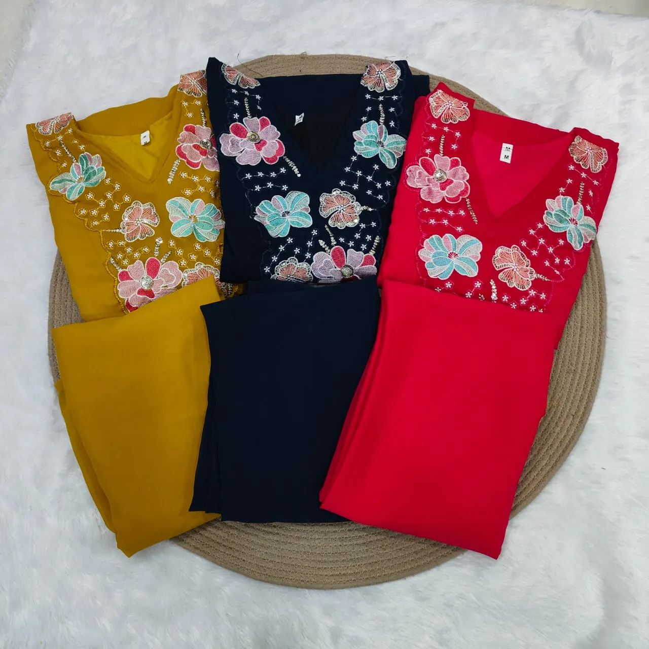 Plus Size Embroidery Co ord Sets XXXXl size