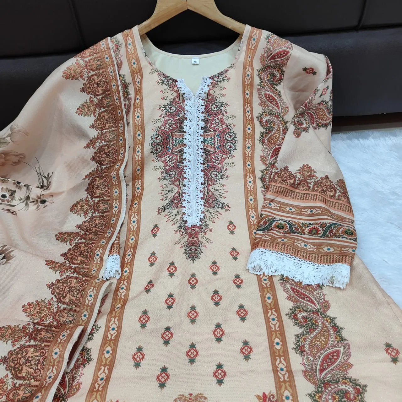 Plus Size Pakistani Printed Salwar Suit