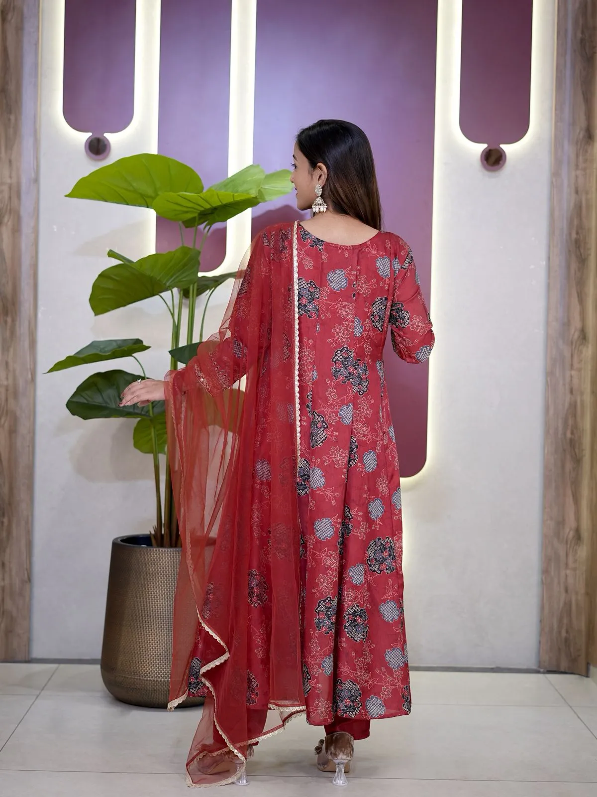 Premium Neck Embroidered 3 Piece Kurti Set Under 1000