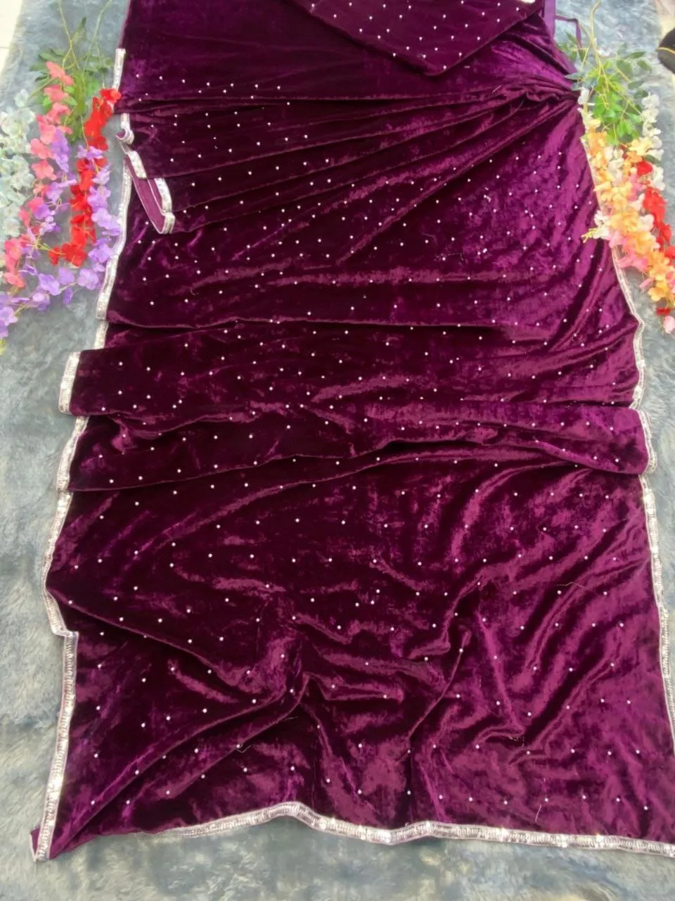Premium Velvet Readymade Saree