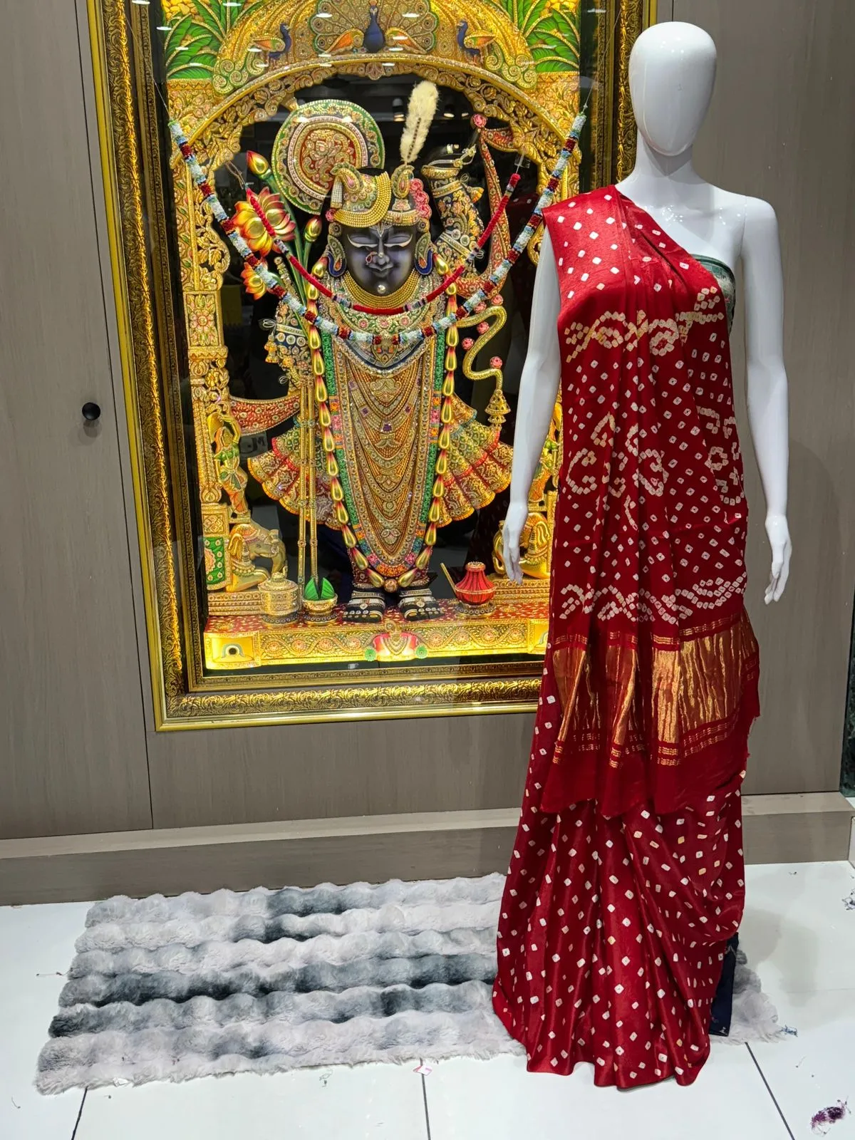 Pure Gaji Silk Bandhani Saree