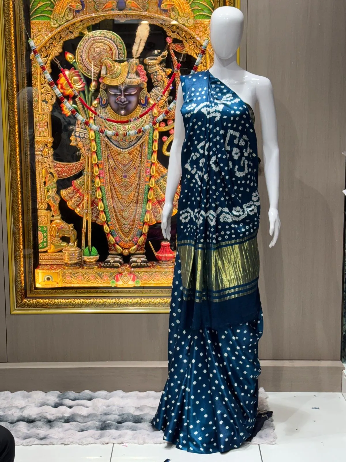 Pure Gaji Silk Bandhani Saree
