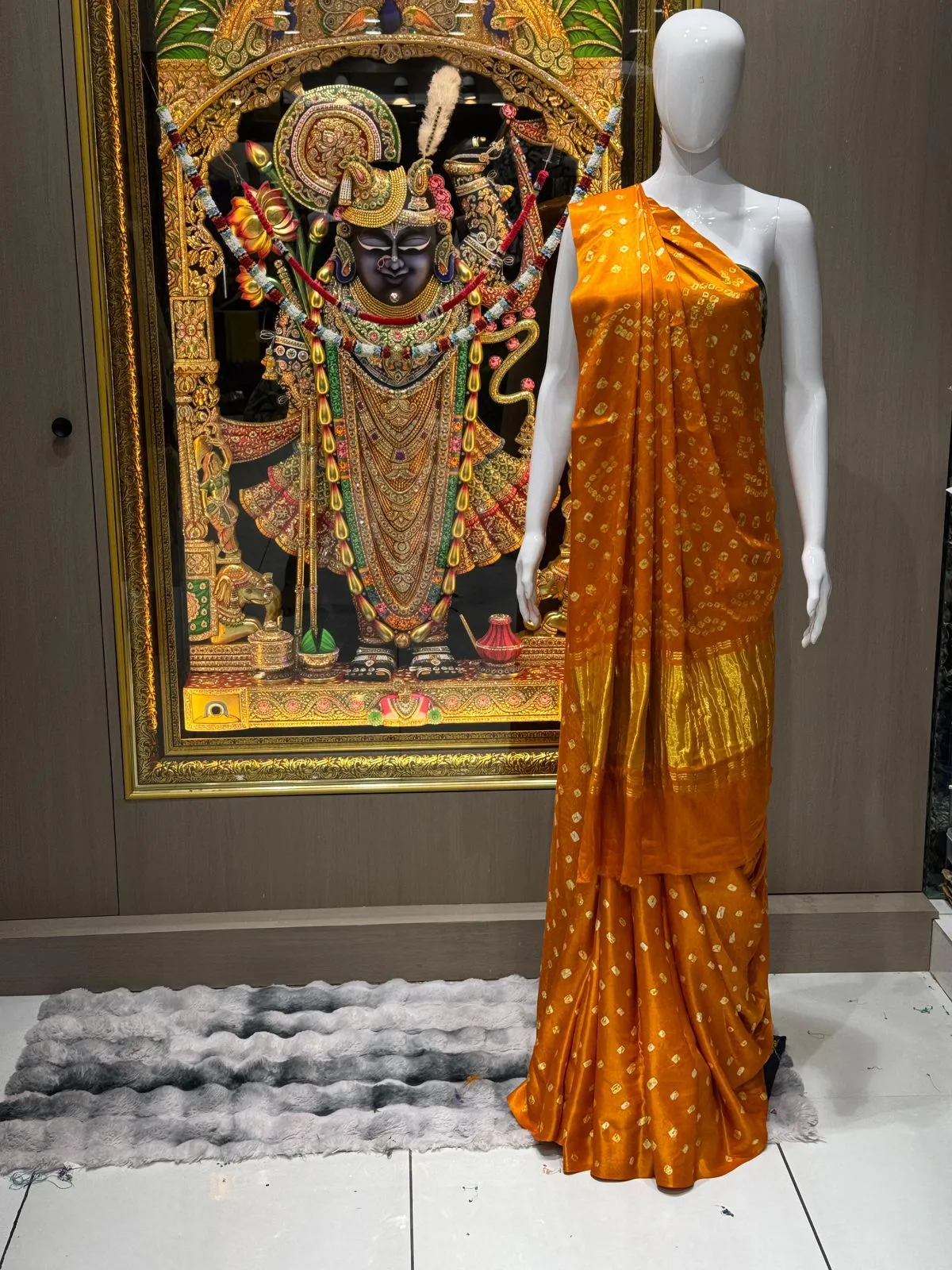 Pure Gaji Silk Bandhani Saree